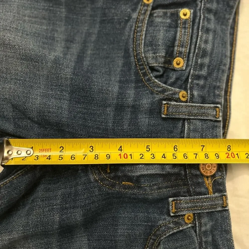J. Crew Toothpick Raw Hem Ankle Jean 24 Denim Casual Classic Normcore Bohemian